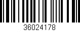 Código de barras (EAN, GTIN, SKU, ISBN): '36024178'
