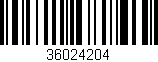 Código de barras (EAN, GTIN, SKU, ISBN): '36024204'