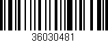 Código de barras (EAN, GTIN, SKU, ISBN): '36030481'