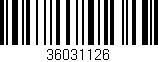 Código de barras (EAN, GTIN, SKU, ISBN): '36031126'