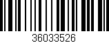 Código de barras (EAN, GTIN, SKU, ISBN): '36033526'