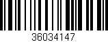 Código de barras (EAN, GTIN, SKU, ISBN): '36034147'