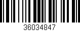 Código de barras (EAN, GTIN, SKU, ISBN): '36034847'