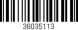 Código de barras (EAN, GTIN, SKU, ISBN): '36035113'