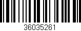Código de barras (EAN, GTIN, SKU, ISBN): '36035261'