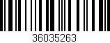 Código de barras (EAN, GTIN, SKU, ISBN): '36035263'