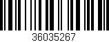 Código de barras (EAN, GTIN, SKU, ISBN): '36035267'