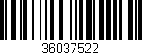 Código de barras (EAN, GTIN, SKU, ISBN): '36037522'