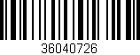 Código de barras (EAN, GTIN, SKU, ISBN): '36040726'