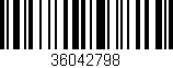Código de barras (EAN, GTIN, SKU, ISBN): '36042798'