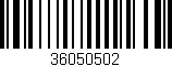 Código de barras (EAN, GTIN, SKU, ISBN): '36050502'
