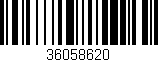 Código de barras (EAN, GTIN, SKU, ISBN): '36058620'