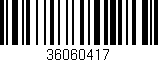 Código de barras (EAN, GTIN, SKU, ISBN): '36060417'