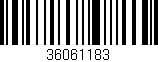 Código de barras (EAN, GTIN, SKU, ISBN): '36061183'