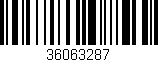 Código de barras (EAN, GTIN, SKU, ISBN): '36063287'