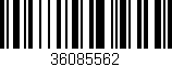 Código de barras (EAN, GTIN, SKU, ISBN): '36085562'
