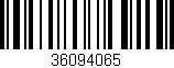 Código de barras (EAN, GTIN, SKU, ISBN): '36094065'