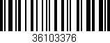 Código de barras (EAN, GTIN, SKU, ISBN): '36103376'