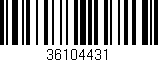 Código de barras (EAN, GTIN, SKU, ISBN): '36104431'