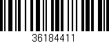Código de barras (EAN, GTIN, SKU, ISBN): '36184411'