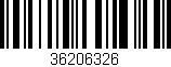 Código de barras (EAN, GTIN, SKU, ISBN): '36206326'
