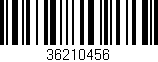 Código de barras (EAN, GTIN, SKU, ISBN): '36210456'
