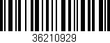 Código de barras (EAN, GTIN, SKU, ISBN): '36210929'