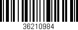 Código de barras (EAN, GTIN, SKU, ISBN): '36210984'