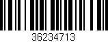 Código de barras (EAN, GTIN, SKU, ISBN): '36234713'