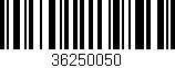 Código de barras (EAN, GTIN, SKU, ISBN): '36250050'