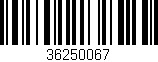 Código de barras (EAN, GTIN, SKU, ISBN): '36250067'