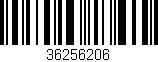 Código de barras (EAN, GTIN, SKU, ISBN): '36256206'