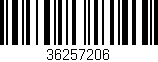 Código de barras (EAN, GTIN, SKU, ISBN): '36257206'