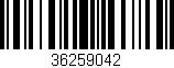 Código de barras (EAN, GTIN, SKU, ISBN): '36259042'