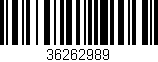 Código de barras (EAN, GTIN, SKU, ISBN): '36262989'
