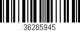 Código de barras (EAN, GTIN, SKU, ISBN): '36265945'