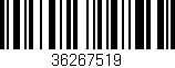 Código de barras (EAN, GTIN, SKU, ISBN): '36267519'