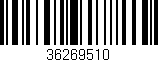 Código de barras (EAN, GTIN, SKU, ISBN): '36269510'