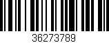 Código de barras (EAN, GTIN, SKU, ISBN): '36273789'