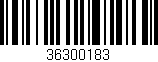 Código de barras (EAN, GTIN, SKU, ISBN): '36300183'