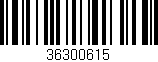 Código de barras (EAN, GTIN, SKU, ISBN): '36300615'
