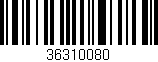 Código de barras (EAN, GTIN, SKU, ISBN): '36310080'