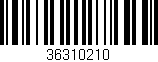 Código de barras (EAN, GTIN, SKU, ISBN): '36310210'