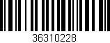 Código de barras (EAN, GTIN, SKU, ISBN): '36310228'