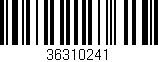 Código de barras (EAN, GTIN, SKU, ISBN): '36310241'