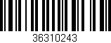 Código de barras (EAN, GTIN, SKU, ISBN): '36310243'