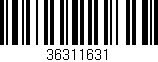 Código de barras (EAN, GTIN, SKU, ISBN): '36311631'