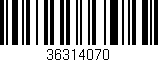 Código de barras (EAN, GTIN, SKU, ISBN): '36314070'