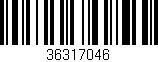 Código de barras (EAN, GTIN, SKU, ISBN): '36317046'