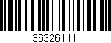Código de barras (EAN, GTIN, SKU, ISBN): '36326111'